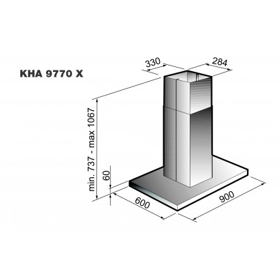 Вытяжка KORTING KHA 9770 X Вытяжка KORTING KHA 9770 X