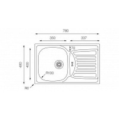 Кухонная мойка TopZero (wellinox) COL 780.480 - GT8K Кухонная мойка TopZero (wellinox) COL 780.480 - GT8K