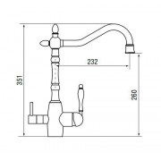 Кухонный смеситель Brad TITAN