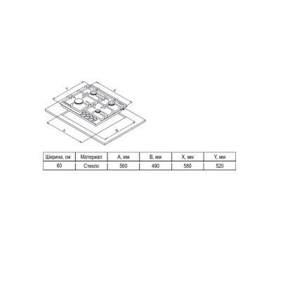 EVELUX Варочная поверхность HEG 600 WG EVELUX Варочная поверхность HEG 600 WG