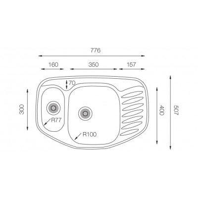 Кухонная мойка TopZero (wellinox) COP 776.507.15 - GT8K Кухонная мойка TopZero (wellinox) COP 776.507.15 - GT8K