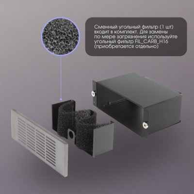 Zigmund & Shtain FIL_CARB_H15 фильтр к варочным с вытяжкой 303.6 и 311.75 Zigmund & Shtain FIL_CARB_H15 фильтр к варочным с вытяжкой 303.6 и 311.75