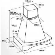 Вытяжка ДИАНА 900 мощ.700м3 БУК/СЛОНОВАЯ КОСТЬ