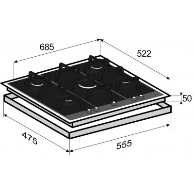 KORTING газовая варочная HGG 785 CTW KORTING газовая варочная HGG 785 CTW
