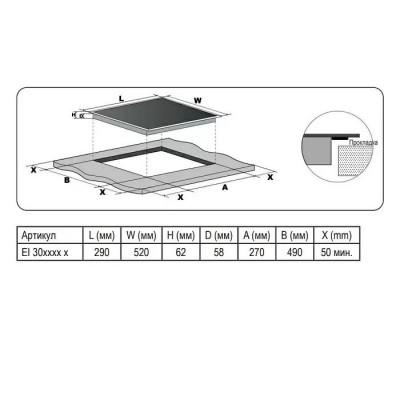 EVELUX Варочная поверхность индукционная EI 3020 EVELUX Варочная поверхность индукционная EI 3020