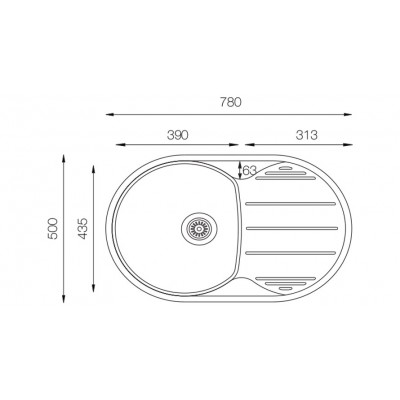 Кухонная мойка TopZero (prime) ELL 780.500.GT8K Кухонная мойка TopZero (prime) ELL 780.500.GT8K