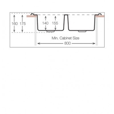 Кухонная мойка TopZero (wellinox) CLM 780.480.20 - GT6K Кухонная мойка TopZero (wellinox) CLM 780.480.20 - GT6K