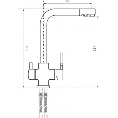 Смеситель МС-015 темно-серый глянец Смеситель МС-015 темно-серый глянец