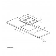 MILLEN MGH 602 BL газовая варочная поверхность