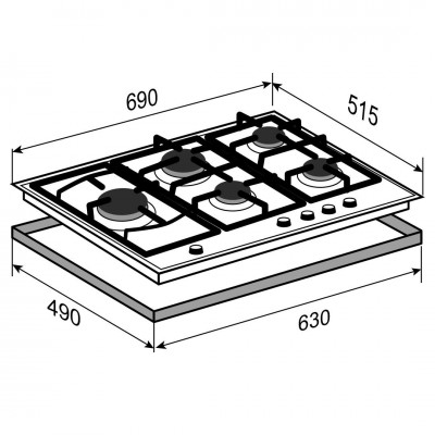 Варочная поверхность Zigmund & Shtain G 14.7 W Варочная поверхность Zigmund & Shtain G 14.7 W