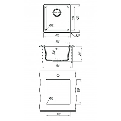 Кухонная мойка Флорентина ВЕГА 360 капучино Кухонная мойка Флорентина ВЕГА 360 капучино