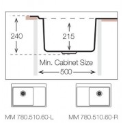 Кухонная мойка TopZero (prime) MM 780.510.60.GT10K R