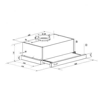 LEX HOGAN 500 (1М) WHITE вытяжка LEX HOGAN 500 (1М) WHITE вытяжка