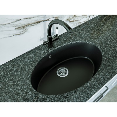 Кухонная мойка Флорентина ВЕГА ОВАЛ черный Кухонная мойка Флорентина ВЕГА ОВАЛ черный