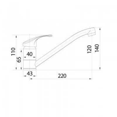 Кухонный смеситель TopZero WIX 211 CR Кухонный смеситель TopZero WIX 211 CR