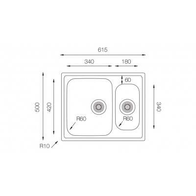 Кухонная мойка TopZero (prime) LTL 615.500.15.GT8K Кухонная мойка TopZero (prime) LTL 615.500.15.GT8K