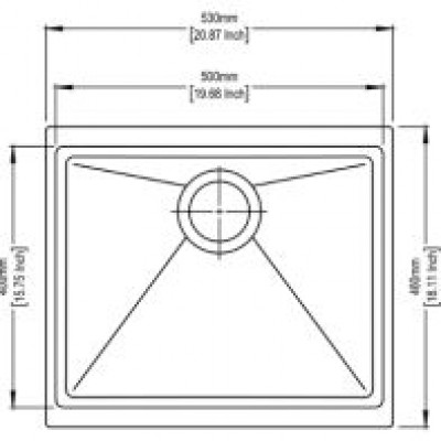 кухонная мойка TopZero Miranda Titan (530x460-49) кухонная мойка TopZero Miranda Titan (530x460-49)
