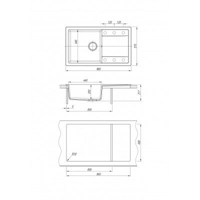 Кухонная мойка DR.Gans ТЕХНО 860 терра Кухонная мойка DR.Gans ТЕХНО 860 терра