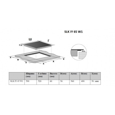 Варочная поверхность SCHAUB LORENZ SLK IY65W1 Варочная поверхность SCHAUB LORENZ SLK IY65W1