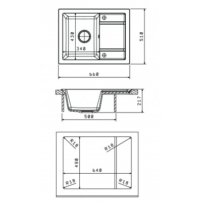 Кухонная мойка Флорентина ЛИПСИ 660 жасмин Кухонная мойка Флорентина ЛИПСИ 660 жасмин