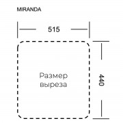 кухонная мойка TopZero Miranda Graphite (530x460-55)