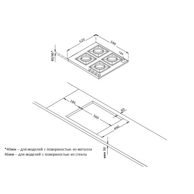 Варочная поверхность KORTING HGG 6805 CN Варочная поверхность KORTING HGG 6805 CN