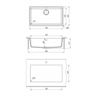 Кухонная мойка Флорентина ВЕГА 700 бежевый Кухонная мойка Флорентина ВЕГА 700 бежевый