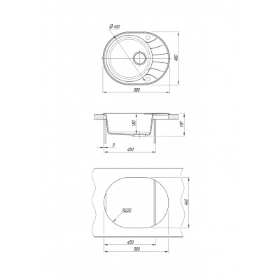 Кухонная мойка Dr.Gans Smart Виола 580 черный Кухонная мойка Dr.Gans Smart Виола 580 черный