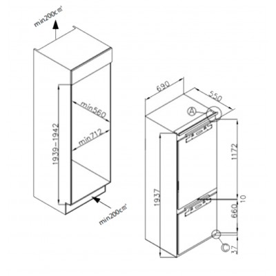 MILLEN MBI 193.7D холодильник встраиваемый MILLEN MBI 193.7D холодильник встраиваемый