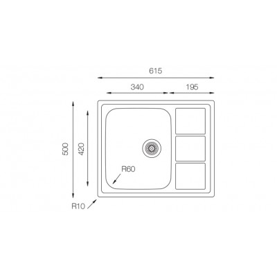 Кухонная мойка TopZero (prime) LTL 615.500.GT8K Кухонная мойка TopZero (prime) LTL 615.500.GT8K