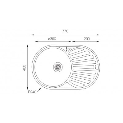 Кухонная мойка TopZero (wellinox) FAL 770.480 - GT6K Кухонная мойка TopZero (wellinox) FAL 770.480 - GT6K