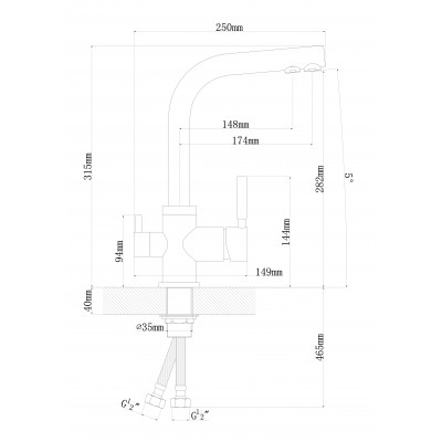 Смеситель Флорентина АРЕС FL цвет антрацит Смеситель Флорентина АРЕС FL цвет антрацит