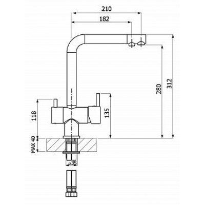 Смеситель Флорентина АРЕС DG цвет Жасмин Смеситель Флорентина АРЕС DG цвет Жасмин