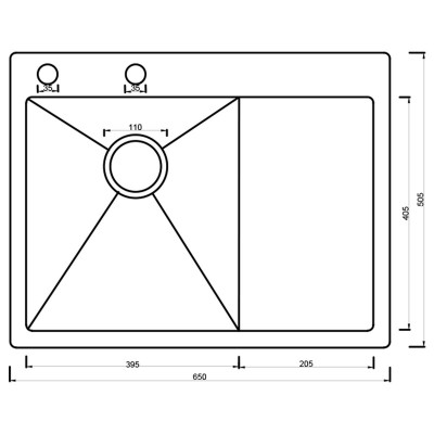 Мойка ARONA ARS 650*505 L GOLD PVD Мойка ARONA ARS 650*505 L GOLD PVD