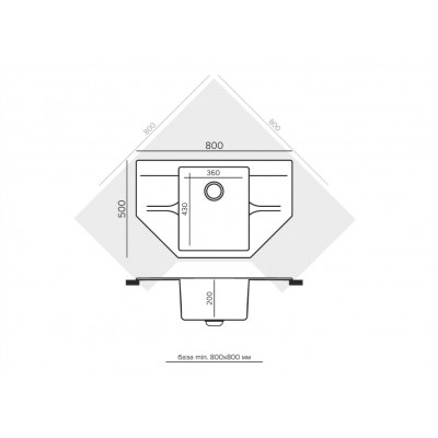 TOLERO GELCOAT Aristo-800 мойка, цвет Опал TOLERO GELCOAT Aristo-800 мойка, цвет Опал
