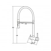 Кухонный смеситель ARONA ARM 309 BLACK