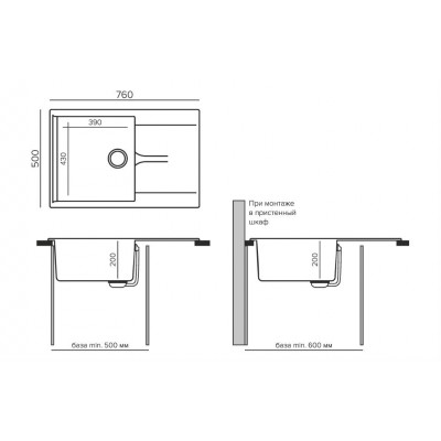 TOLERO GELCOAT Costa-760 мойка, цвет Белый Хлопок TOLERO GELCOAT Costa-760 мойка, цвет Белый Хлопок