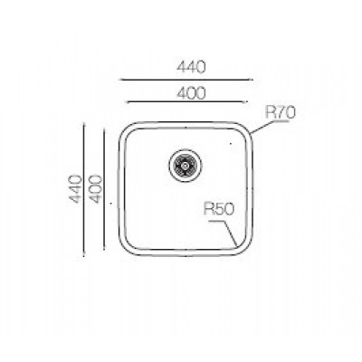 Кухонная мойка TopZero (wellinox) D 400 GT8K Кухонная мойка TopZero (wellinox) D 400 GT8K