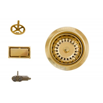 Комплект для сливной арматуры Флорентина 3 1/2 с переливами, цвет ЗОЛОТО Комплект для сливной арматуры Флорентина 3 1/2 с переливами, цвет ЗОЛОТО
