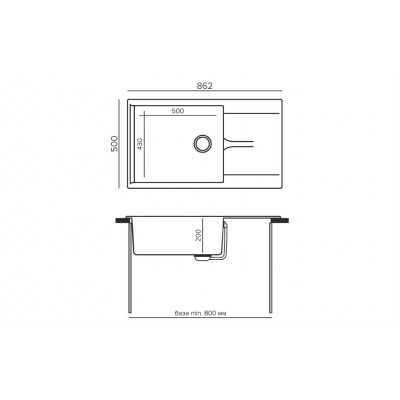 TOLERO GELCOAT Costa-862 мойка, цвет Белый Хлопок TOLERO GELCOAT Costa-862 мойка, цвет Белый Хлопок