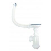 Сифон Dr gans SMART GRAND 3 1/2 ЭКОНОМ с полированным выпуском, 1 чаша