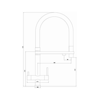 Кухонный смеситель ARONA ARM 308 SATIN Кухонный смеситель ARONA ARM 308 SATIN