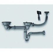 Выпуск Юкинокс S 805, 3 1/2" двойной с переливом в к-те с сиф. и гоф