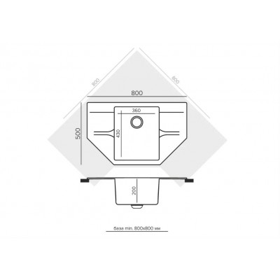 TOLERO GELCOAT Aristo-800 мойка, цвет Песочный TOLERO GELCOAT Aristo-800 мойка, цвет Песочный