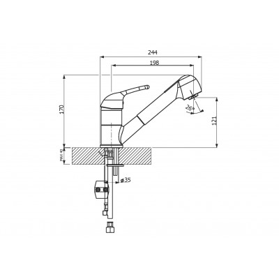 Смеситель Сигма ИТ цвет мокко FSm, Смеситель Сигма ИТ цвет мокко FSm,