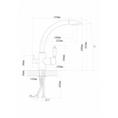 Смеситель Флорентина Шале FL цвет черный Смеситель Флорентина Шале FL цвет черный