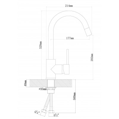 Смеситель DR.Gans СОЛО цвет латте Смеситель DR.Gans СОЛО цвет латте