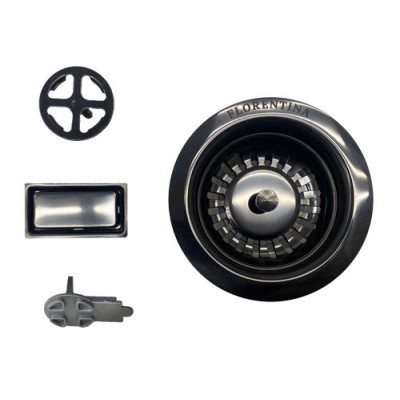 Комплект для сливной арматуры Флорентина 3 1/2 с переливами, цвет ГРАФИТ Комплект для сливной арматуры Флорентина 3 1/2 с переливами, цвет ГРАФИТ