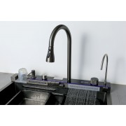 ARONA Кухонная мойка ARS 750.460 SET 9 BLACK DECOR