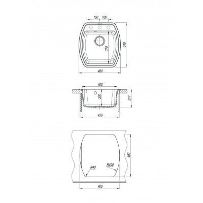 Кухонная мойка Флорентина НИРЕ 480 коричневый Кухонная мойка Флорентина НИРЕ 480 коричневый